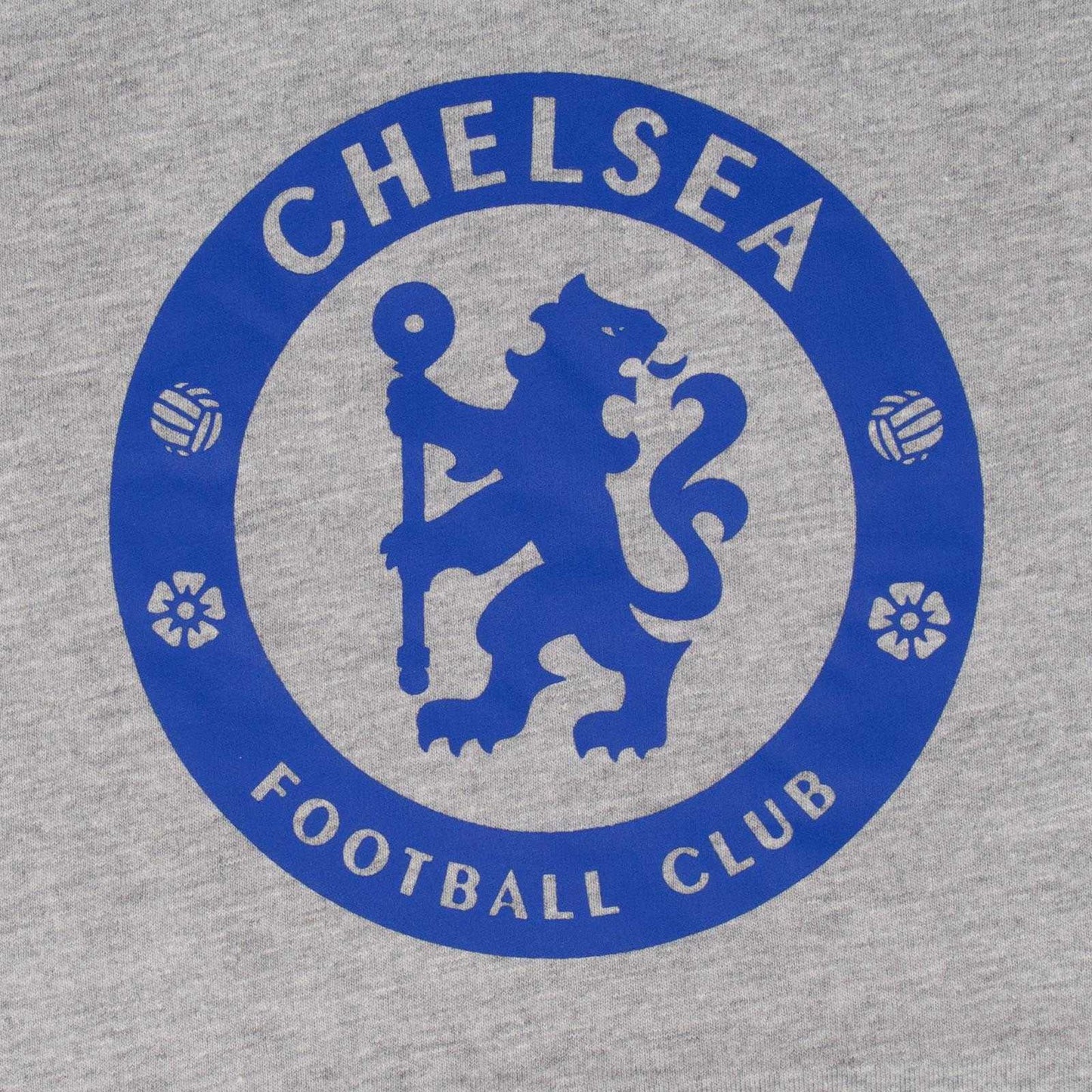 Grey - Back - Chelsea FC Boys Crest T-Shirt