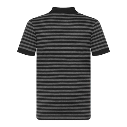 Black-Grey - Back - West Ham United FC Mens Contrast Striped Polo Shirt