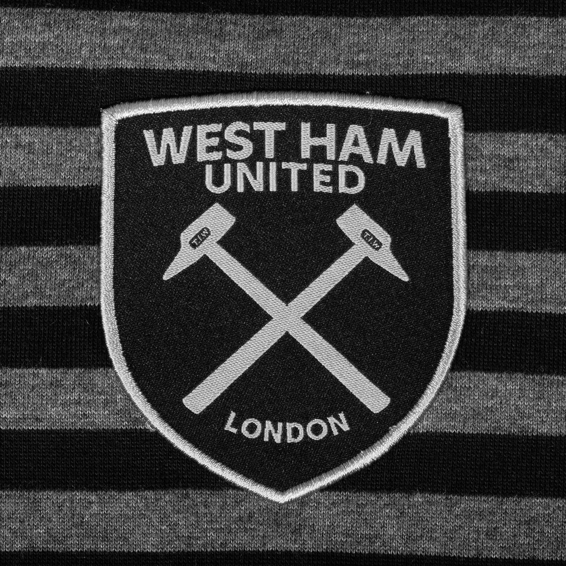 Black-Grey - Lifestyle - West Ham United FC Mens Contrast Striped Polo Shirt