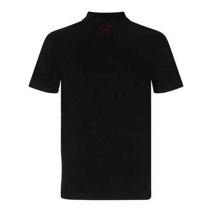 Black - Back - West Ham United FC Mens Crest Polo Shirt