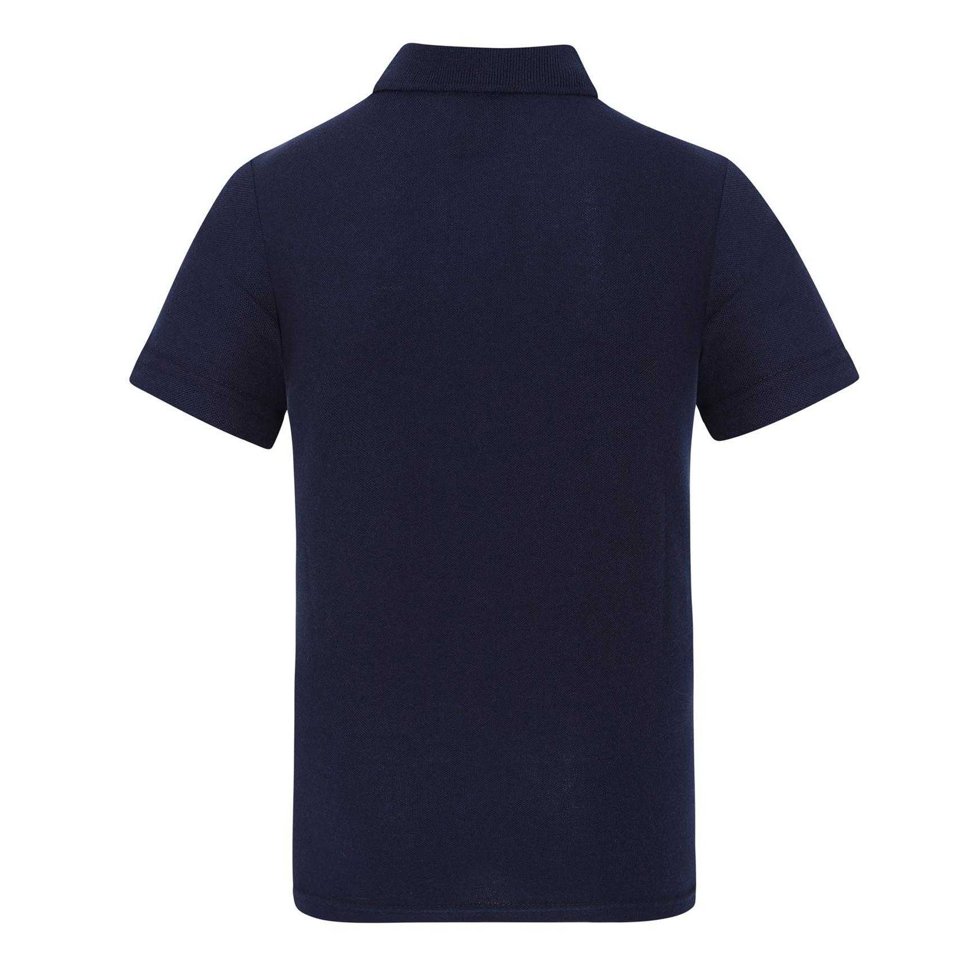 Navy - Back - West Ham United FC Mens Crest Polo Shirt