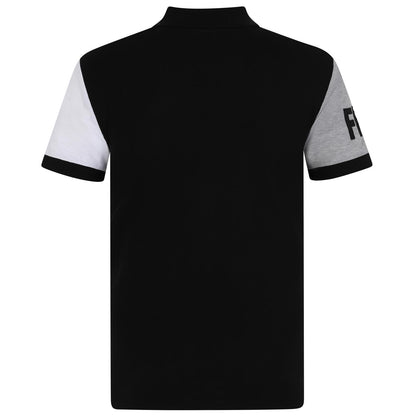 Black - Back - Fulham FC Mens Contrast Sleeves Polo Shirt