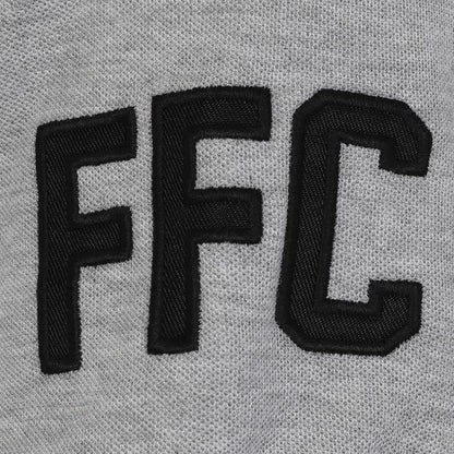 Black - Pack Shot - Fulham FC Mens Contrast Sleeves Polo Shirt