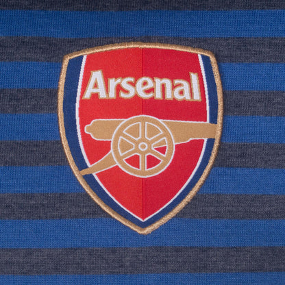 Blue - Back - Arsenal FC Mens Contrast Striped Polo Shirt