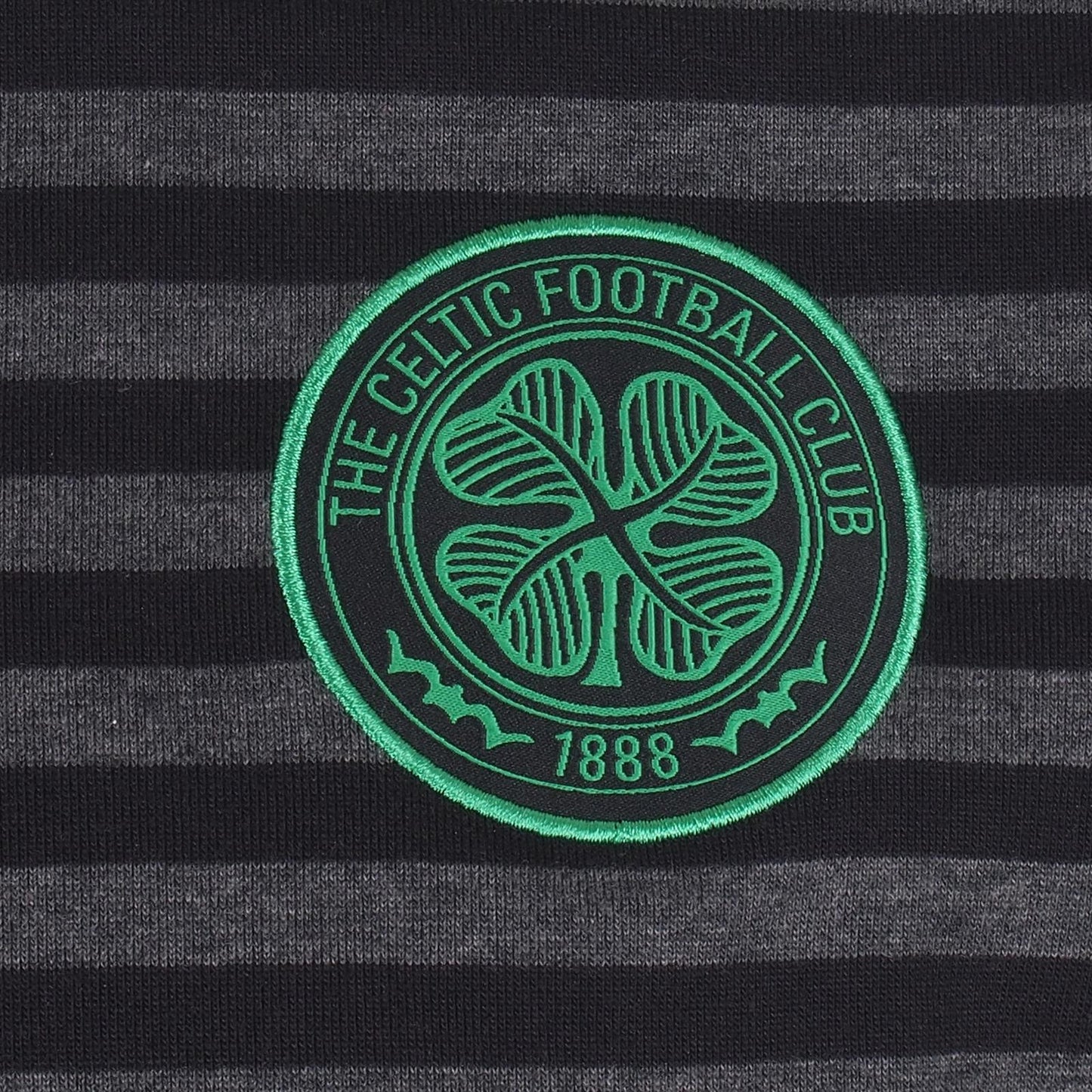 Black-Grey - Back - Celtic FC Mens Contrast Striped Polo Shirt