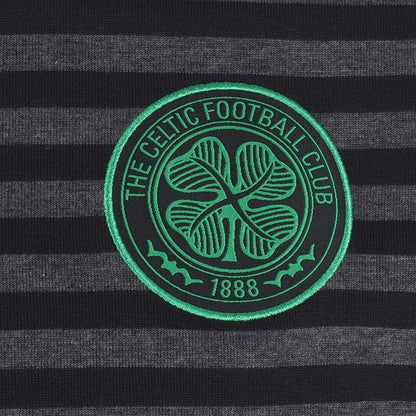 Black-Grey - Back - Celtic FC Mens Contrast Striped Polo Shirt