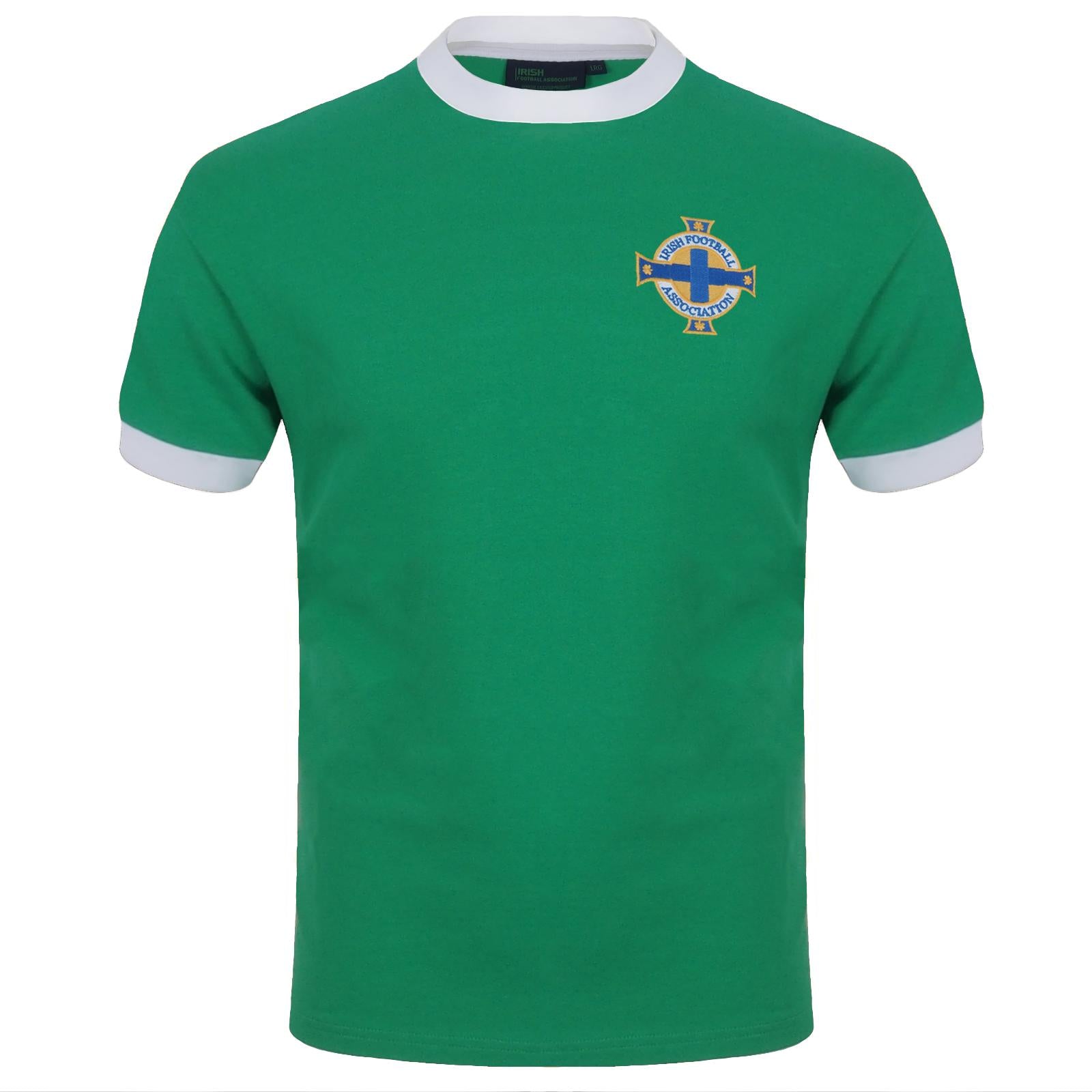 Green - Front - Northern Ireland FA Mens Retro T-Shirt