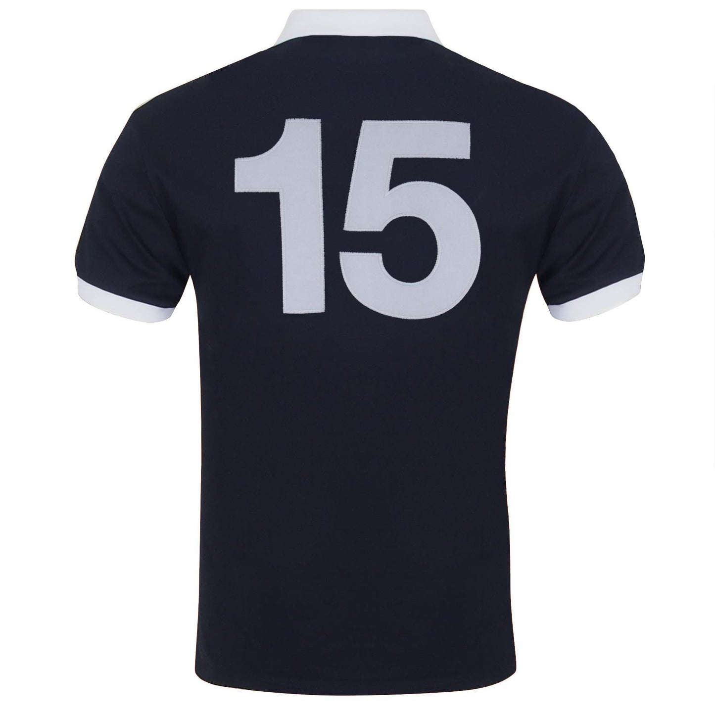 Navy Blue - Back - Scottish FA Mens 1978 Retro Collared T-Shirt