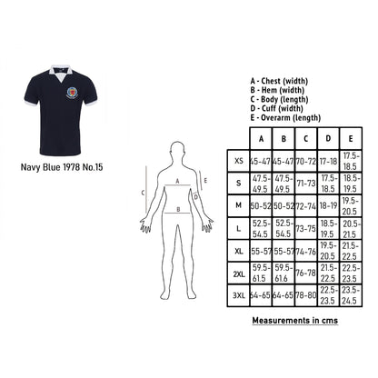 Navy Blue - Lifestyle - Scottish FA Mens 1978 Retro Collared T-Shirt