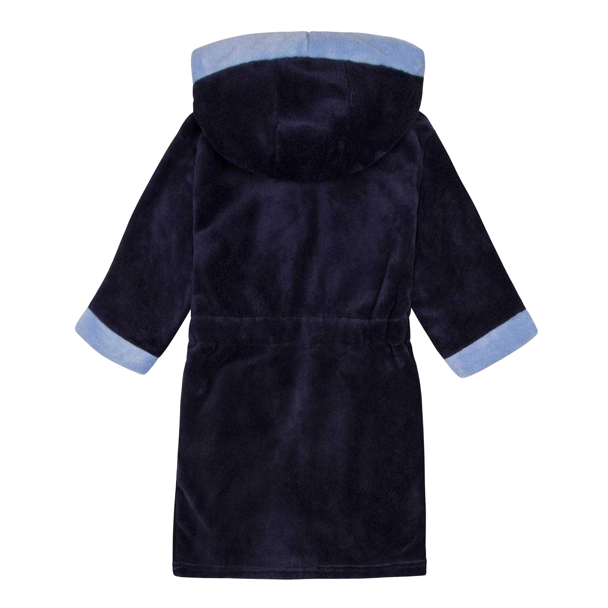 Navy Blue - Back - Manchester United FC Boys Crest Fleece Dressing Gown