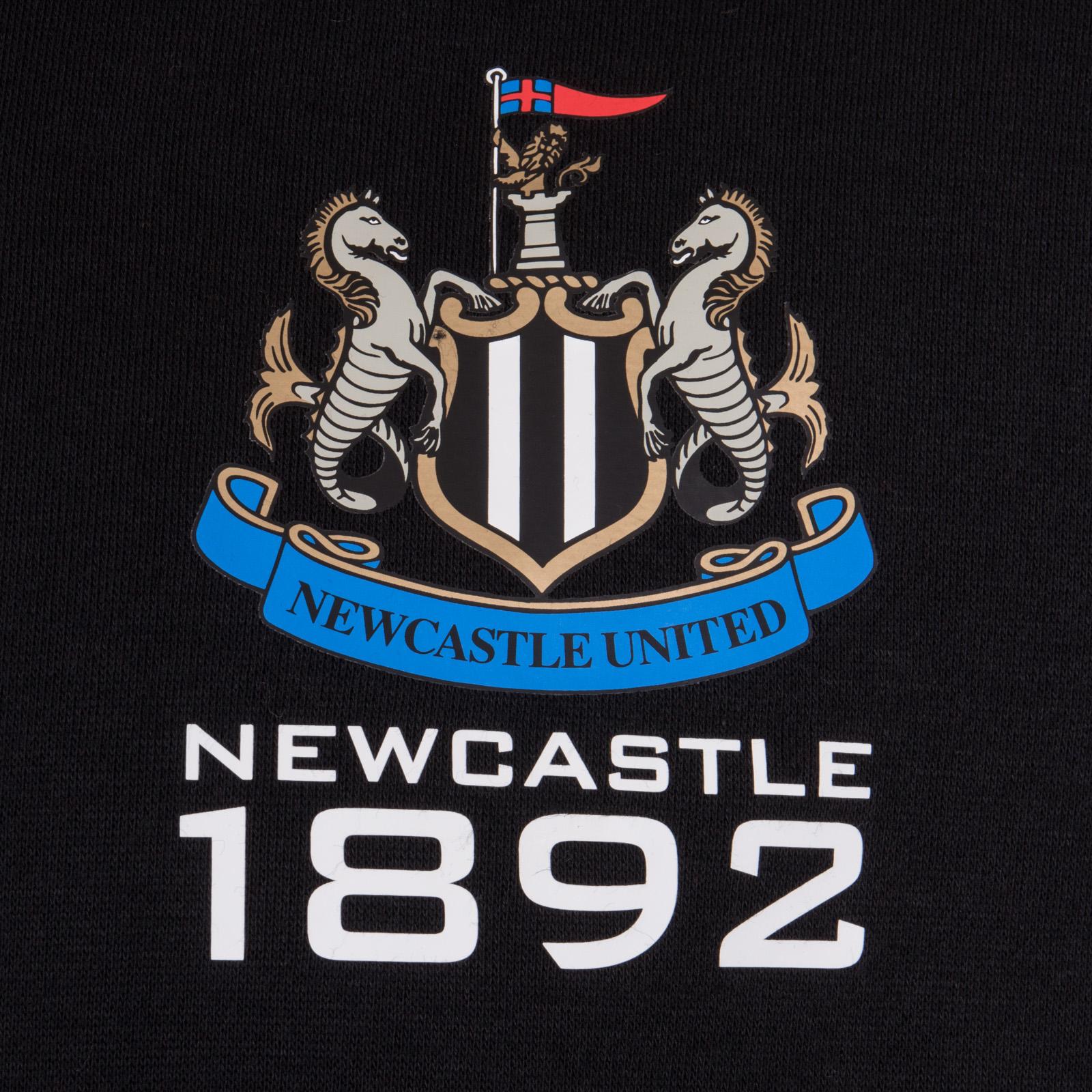 Black - Back - Newcastle United FC Boys Fleece Full Zip Hoodie