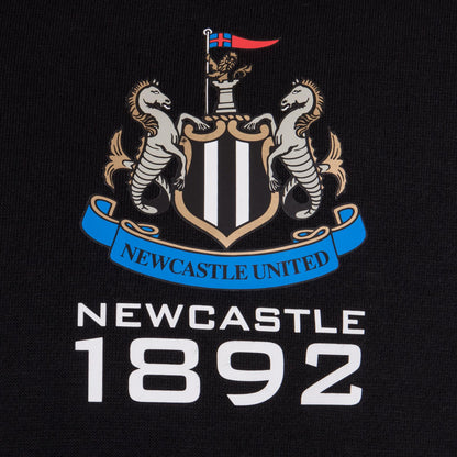 Black - Back - Newcastle United FC Boys Fleece Full Zip Hoodie