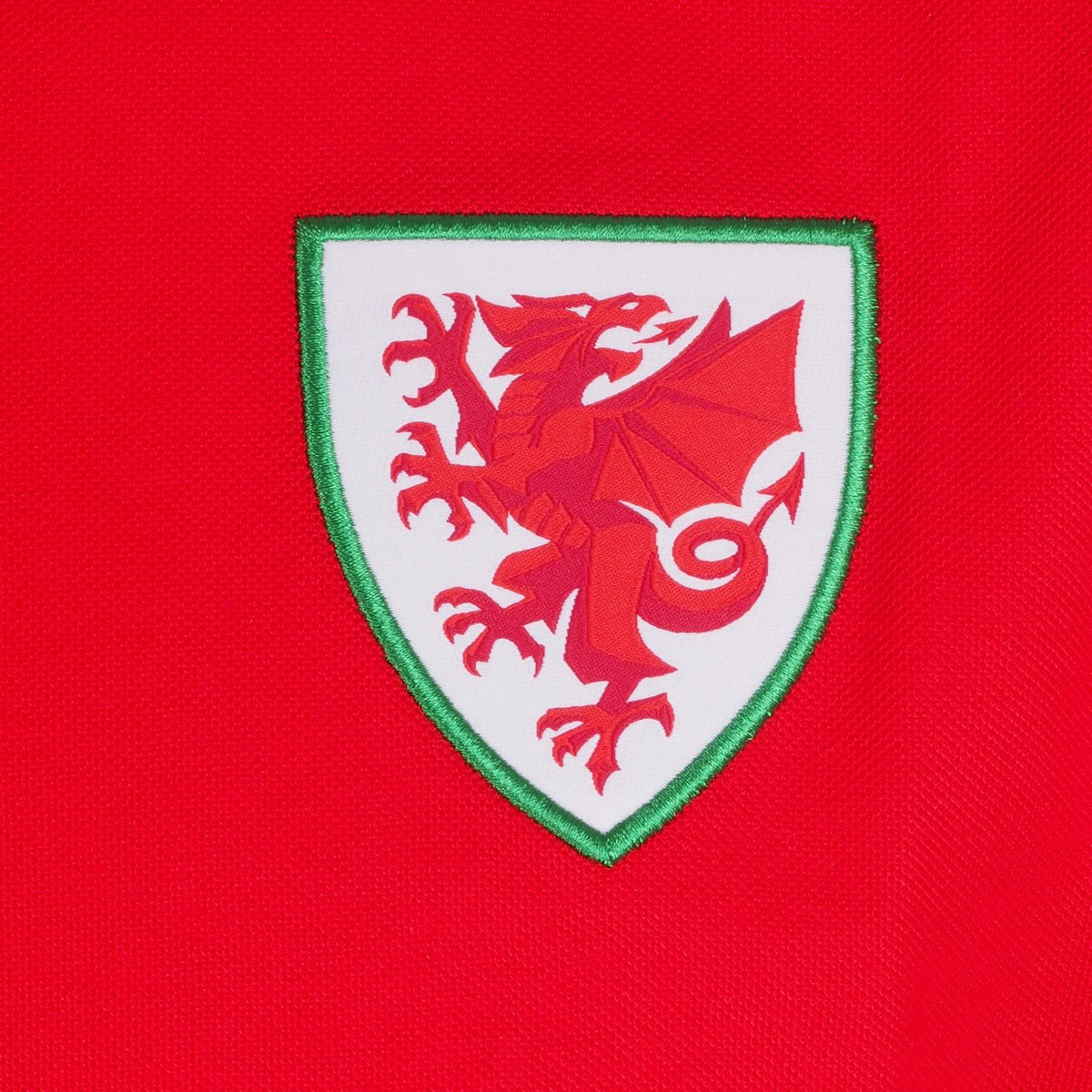 Red - Back - Wales Cymru Mens Contrast Sleeves Polo Shirt