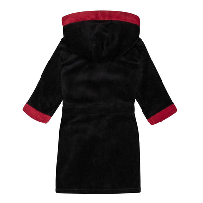 Black - Back - Manchester United FC Boys Crest Fleece Dressing Gown