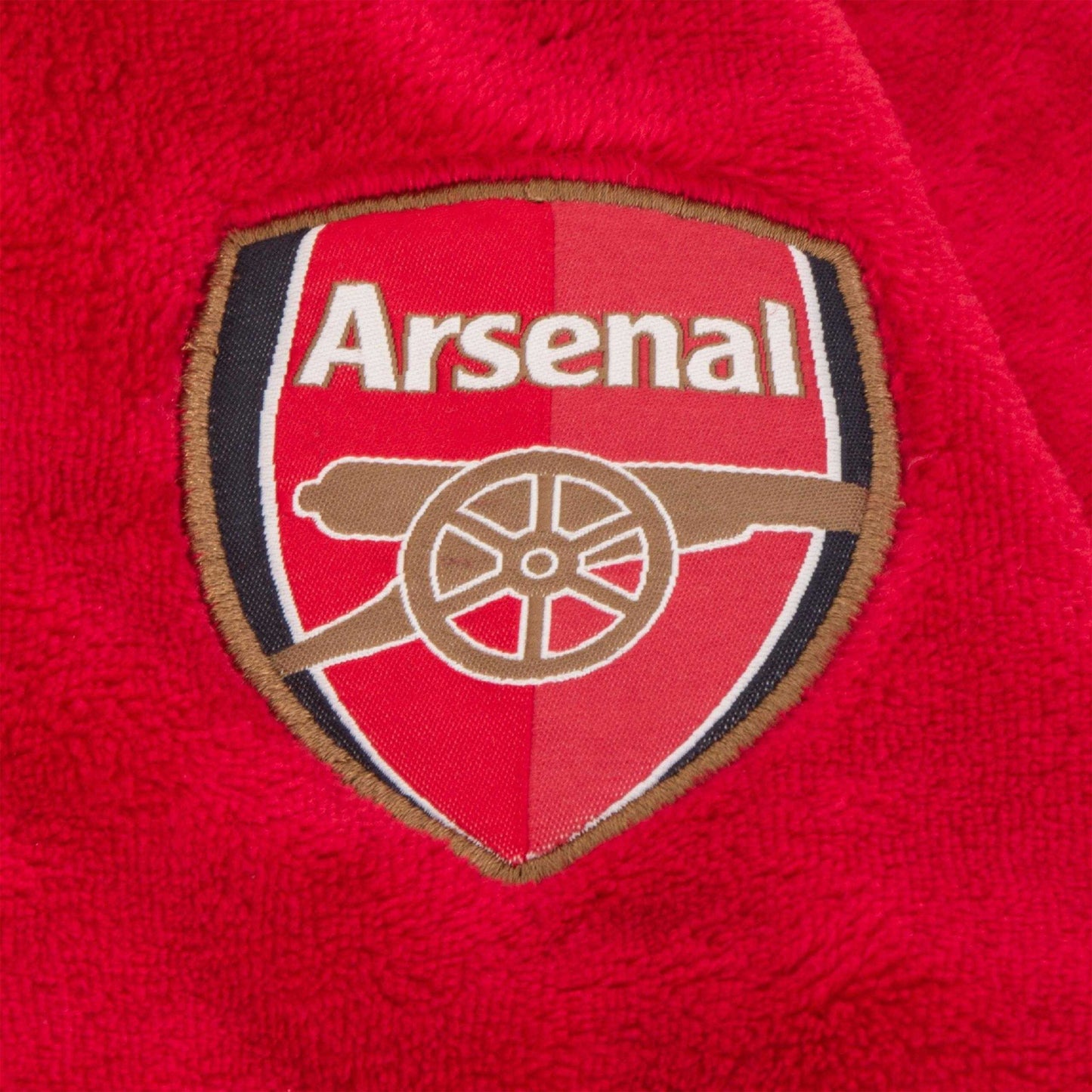 Red - Side - Arsenal FC Boys Crest Fleece Dressing Gown