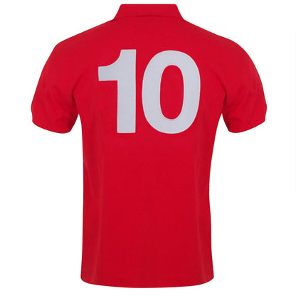 Red - Back - FA Wales Mens 1976 John Toshack Retro Away Shirt