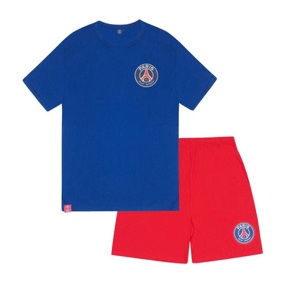 Blue - Front - Paris Saint Germain FC Mens Pyjama Set