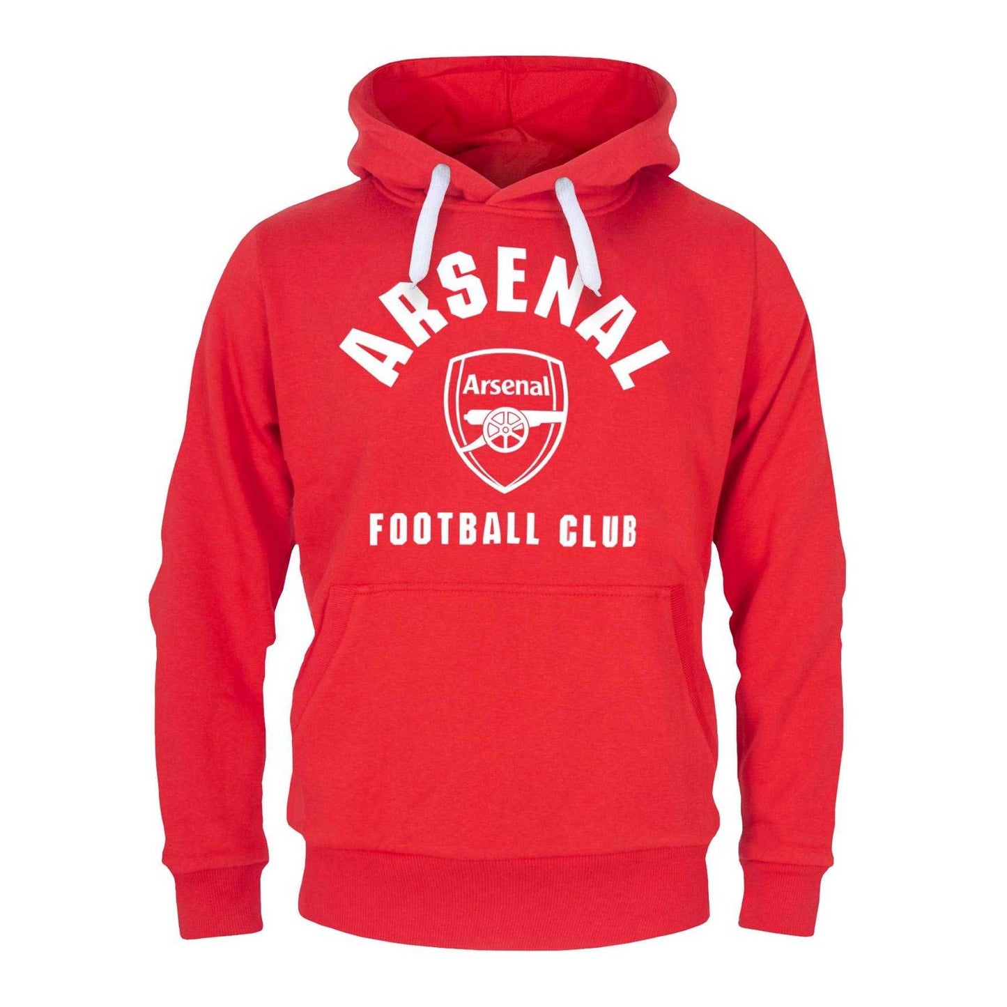 Red - Front - Arsenal FC Mens Crest Fleece Hoodie