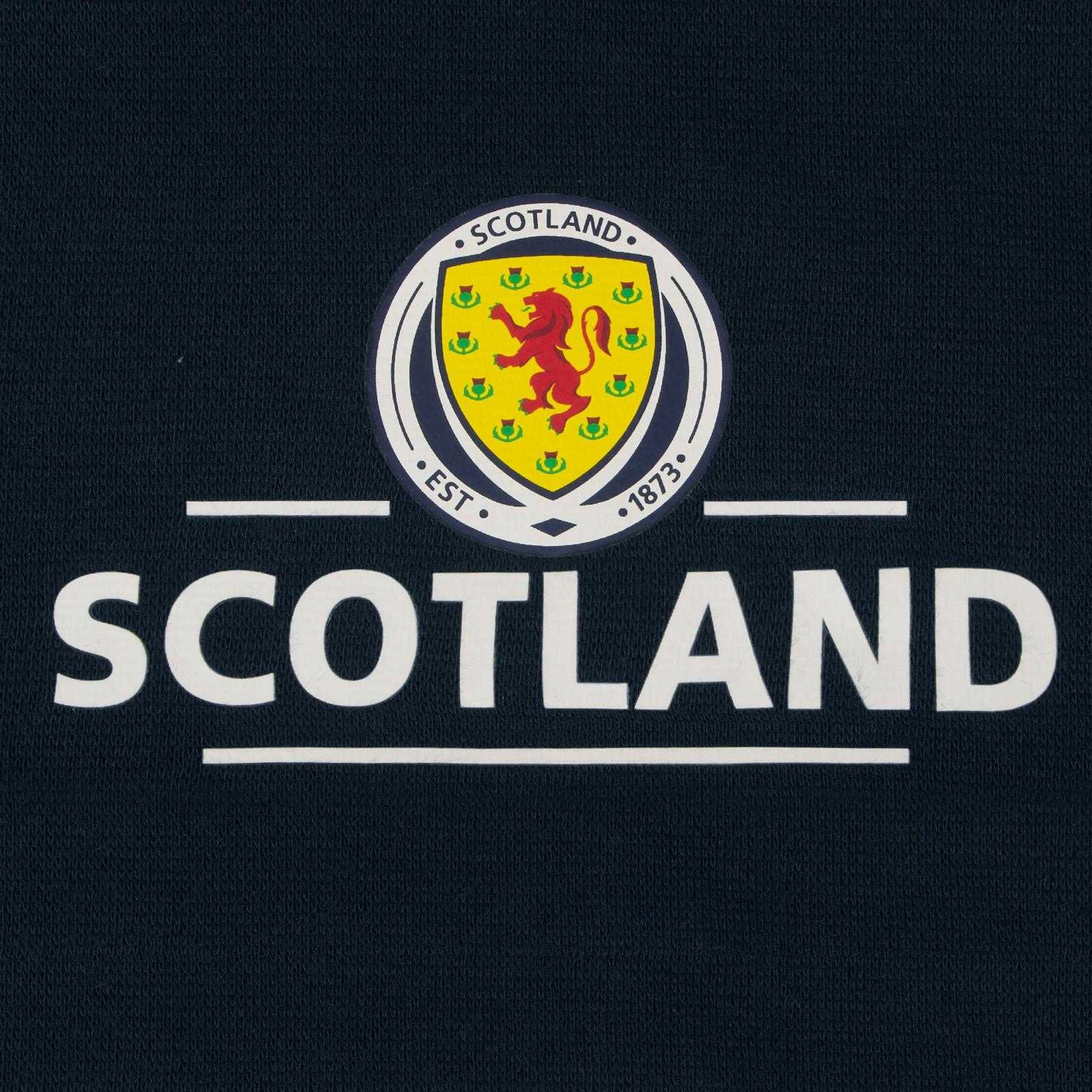 Navy Blue - Side - Scotland FA Mens Fleece Full Zip Hoodie