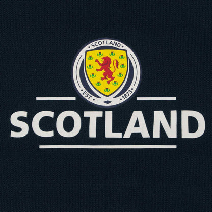 Navy Blue - Side - Scotland FA Mens Fleece Full Zip Hoodie