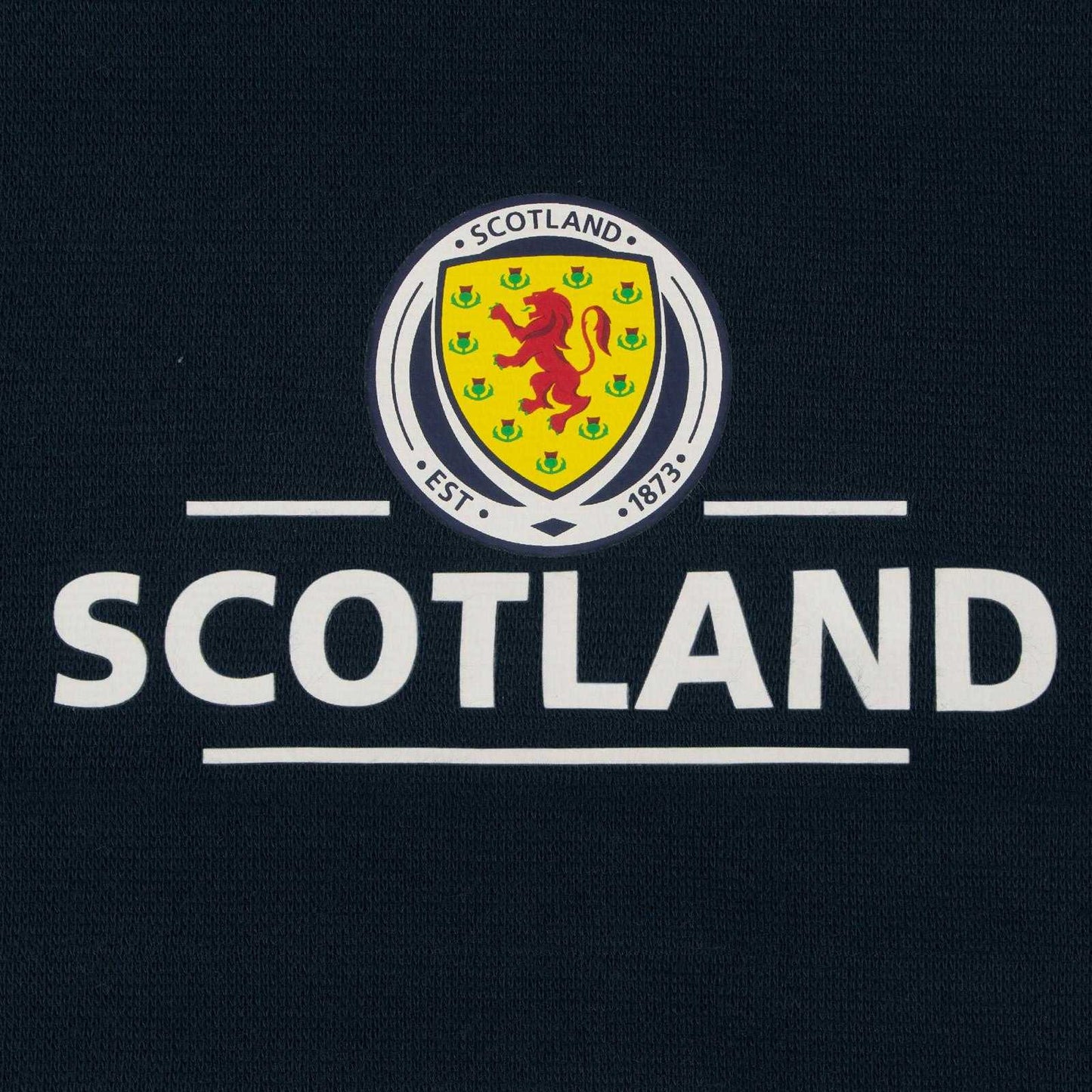 Navy Blue - Side - Scotland FA Mens Fleece Full Zip Hoodie