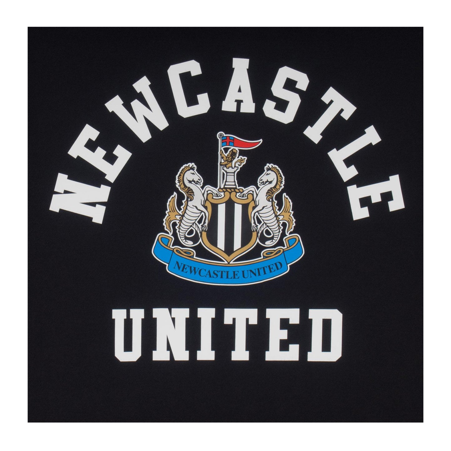 Black - Side - Newcastle United FC Mens Fleece Hoodie