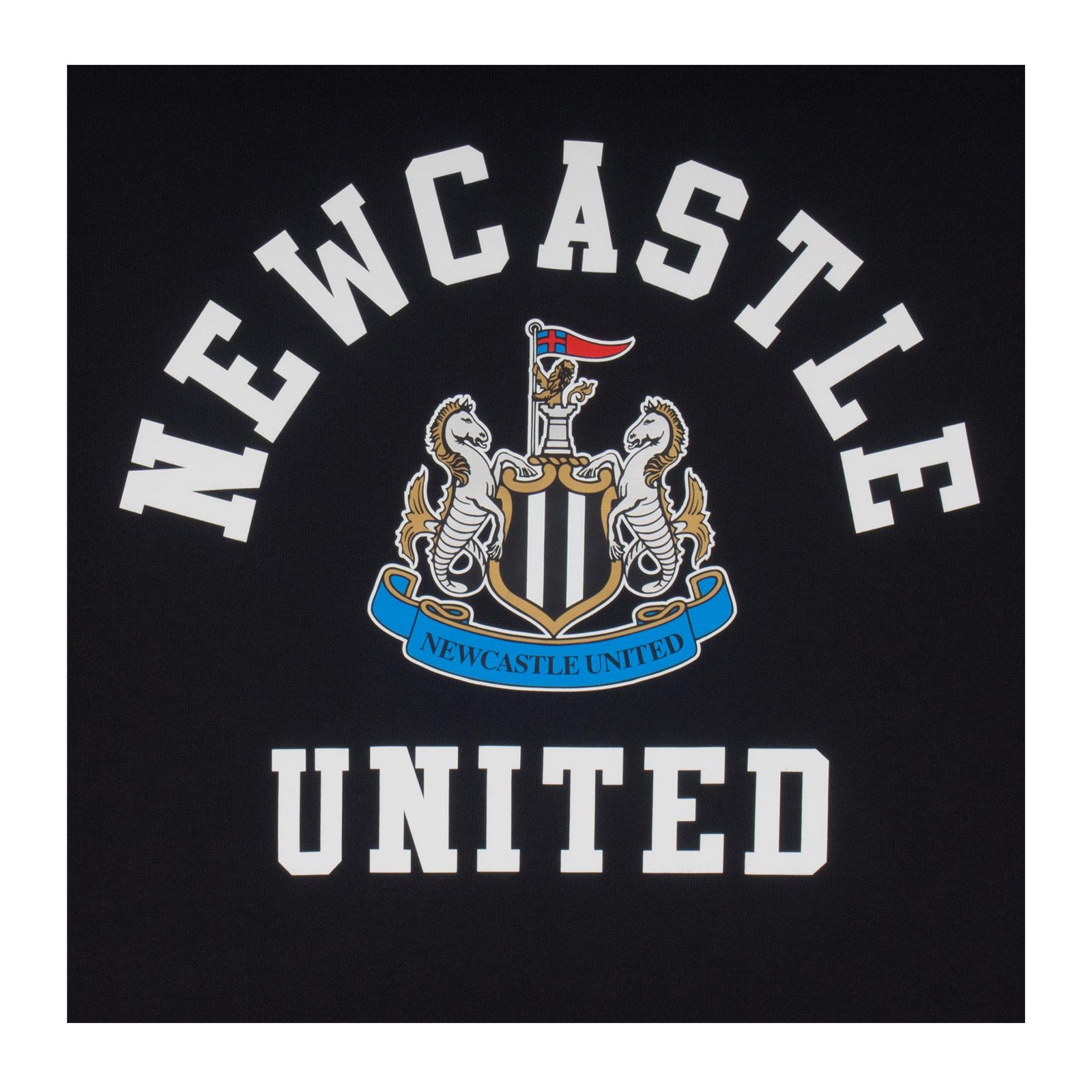 Black - Side - Newcastle United FC Mens Fleece Hoodie