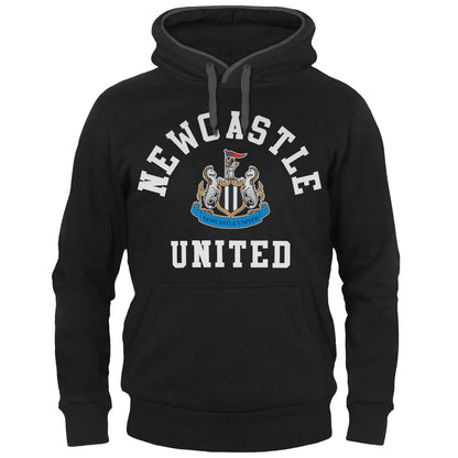 Black - Front - Newcastle United FC Mens Fleece Hoodie