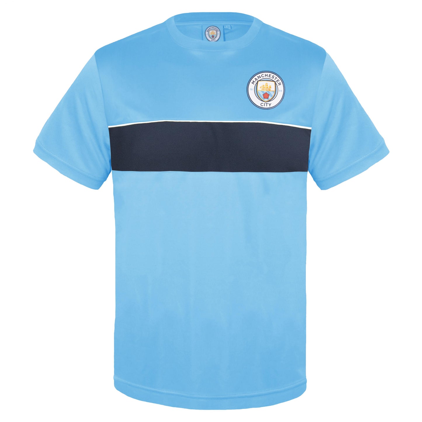 Sky Blue - Back - Manchester City FC Mens De Bruyne 17 Polyester T-Shirt