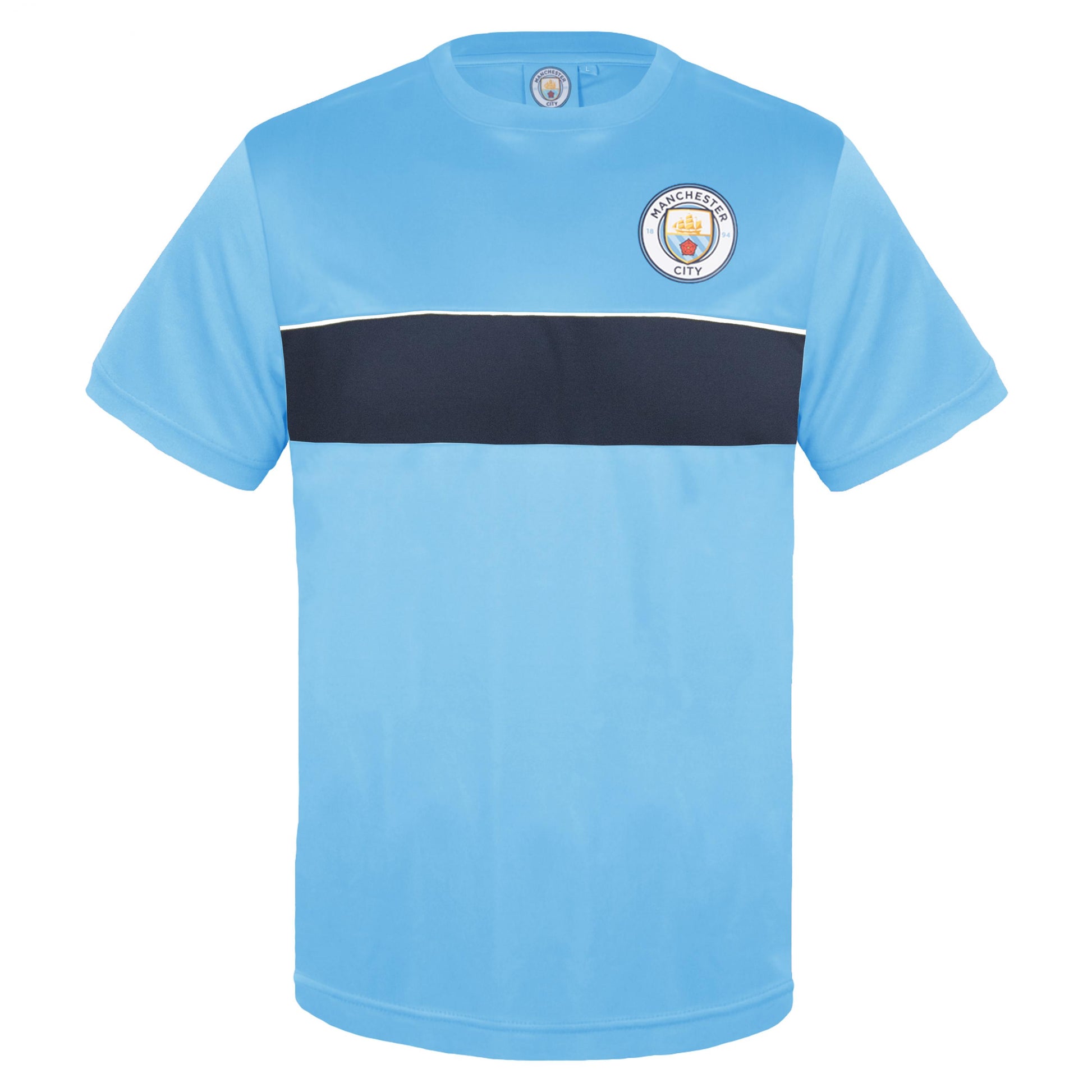 Sky Blue - Back - Manchester City FC Mens De Bruyne 17 Polyester T-Shirt