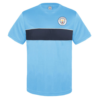 Sky Blue - Back - Manchester City FC Mens De Bruyne 17 Polyester T-Shirt