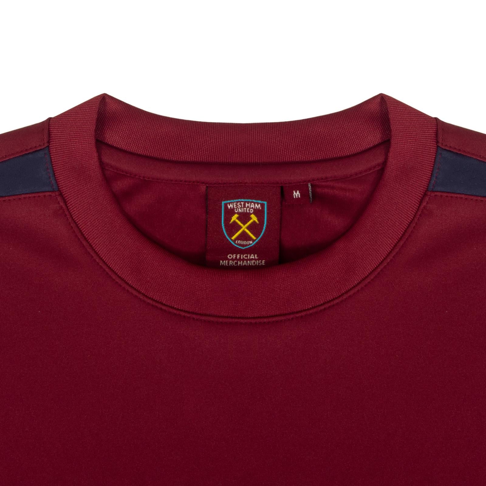 Claret - Side - West Ham United FC Mens Polyester T-Shirt