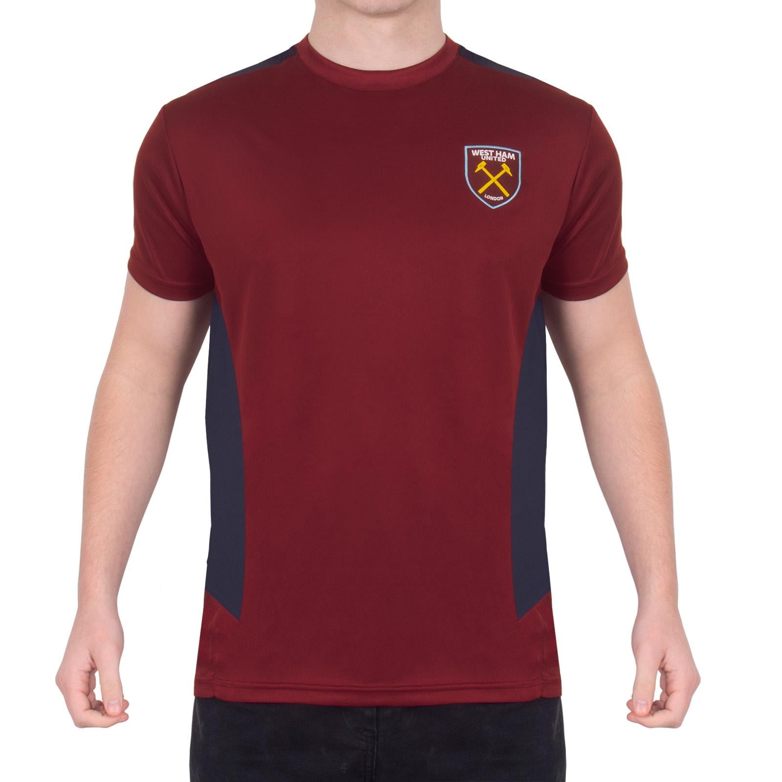 Claret - Pack Shot - West Ham United FC Mens Polyester T-Shirt