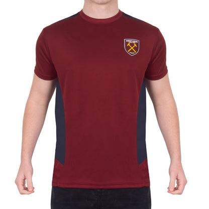Claret - Pack Shot - West Ham United FC Mens Polyester T-Shirt