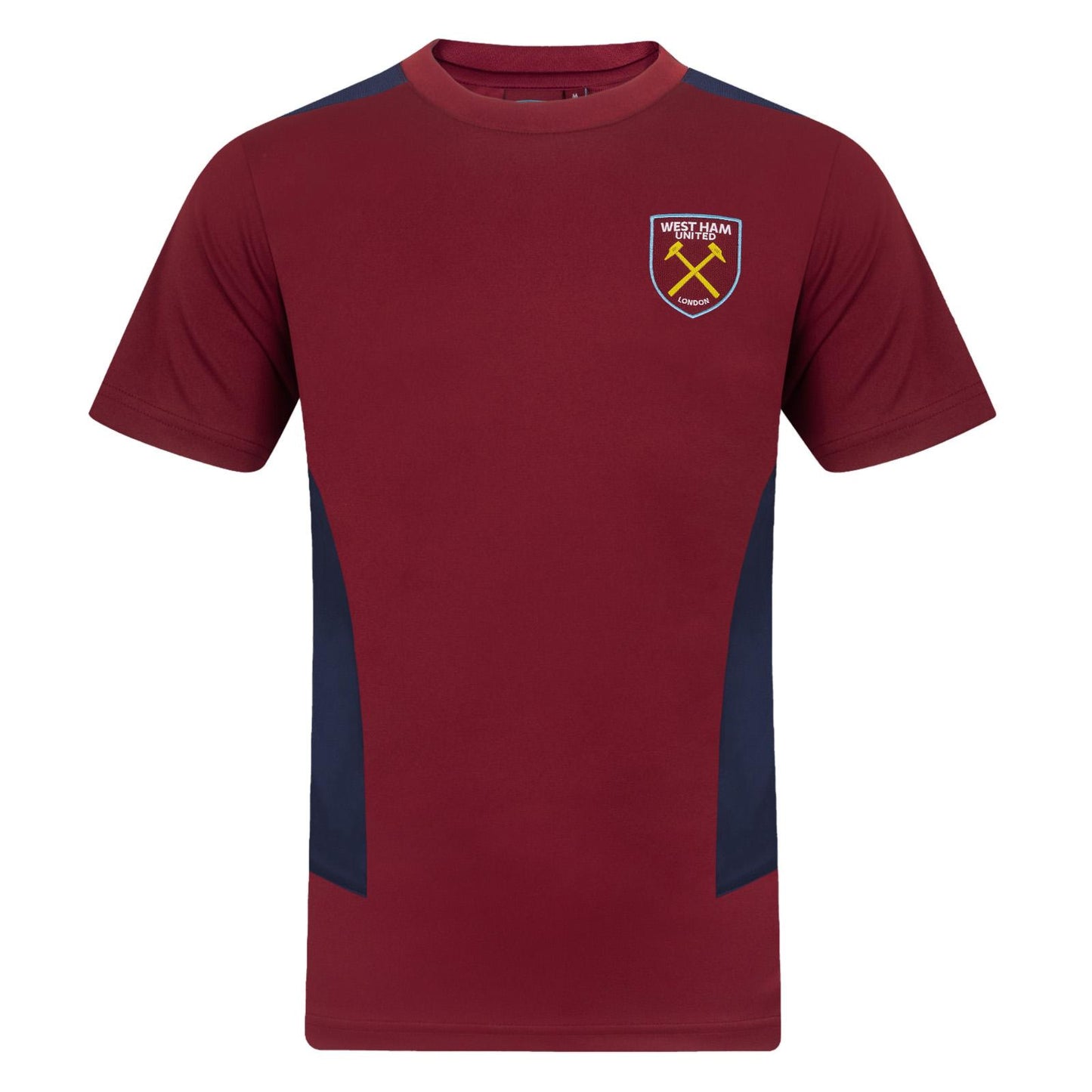 Claret - Front - West Ham United FC Mens Polyester T-Shirt