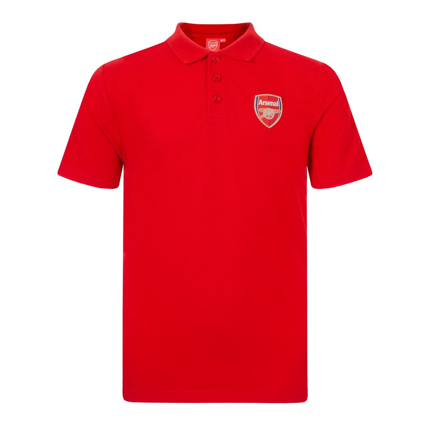 Red - Front - Arsenal FC Boys Crest Polo Shirt
