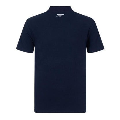 Navy Blue - Back - Arsenal FC Boys Crest Polo Shirt