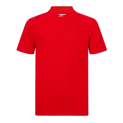 Red - Back - Arsenal FC Boys Crest Polo Shirt
