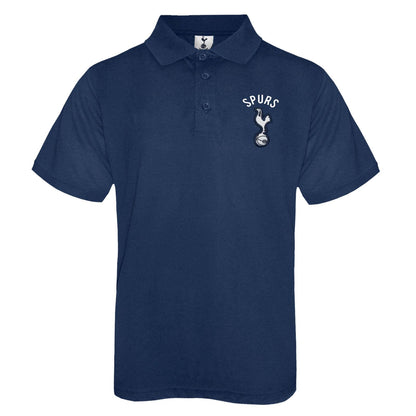 Navy Blue - Front - Tottenham Hotspur FC Boys Crest Polo Shirt