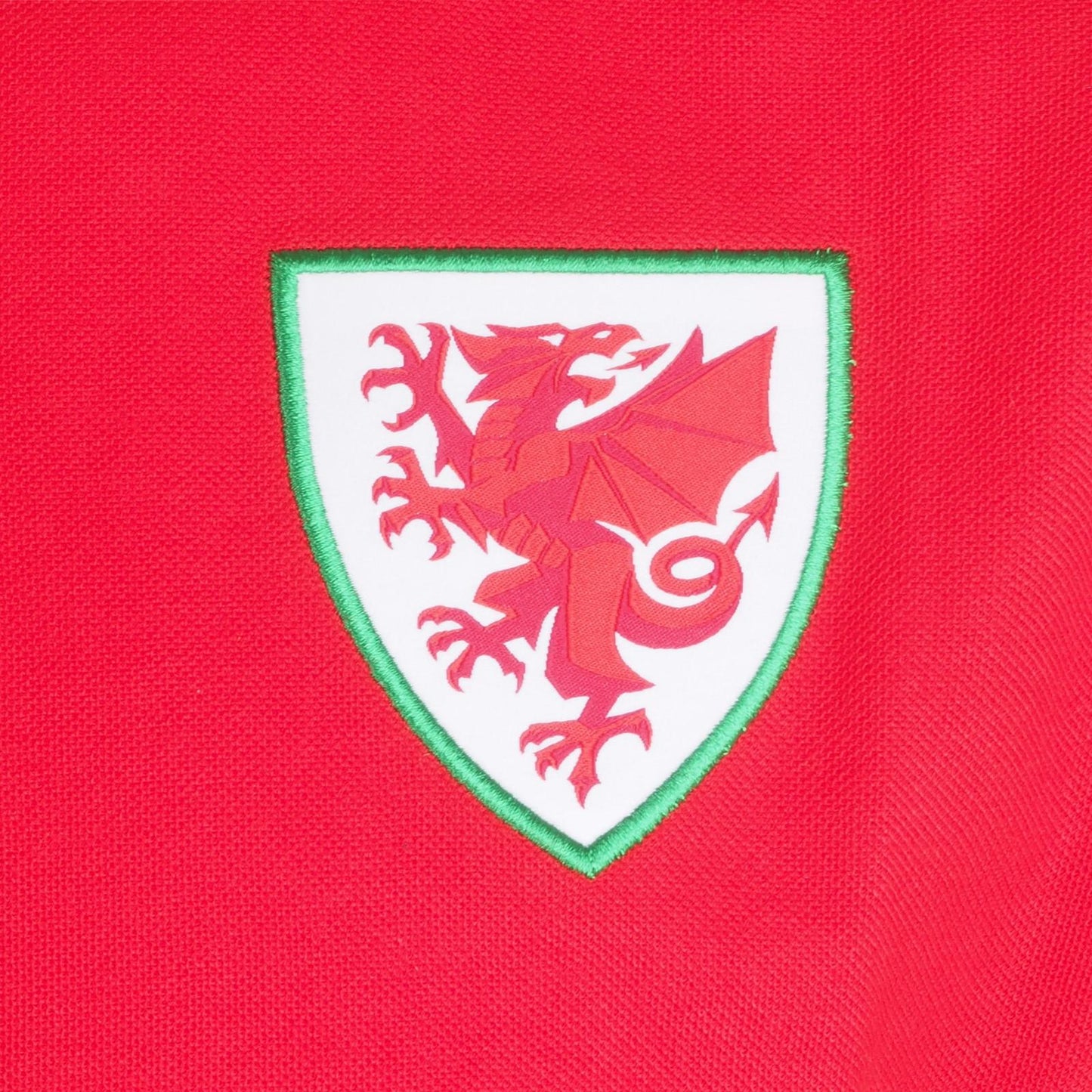 Red - Back - Wales Cymru Boys Contrast Sleeves Polo Shirt