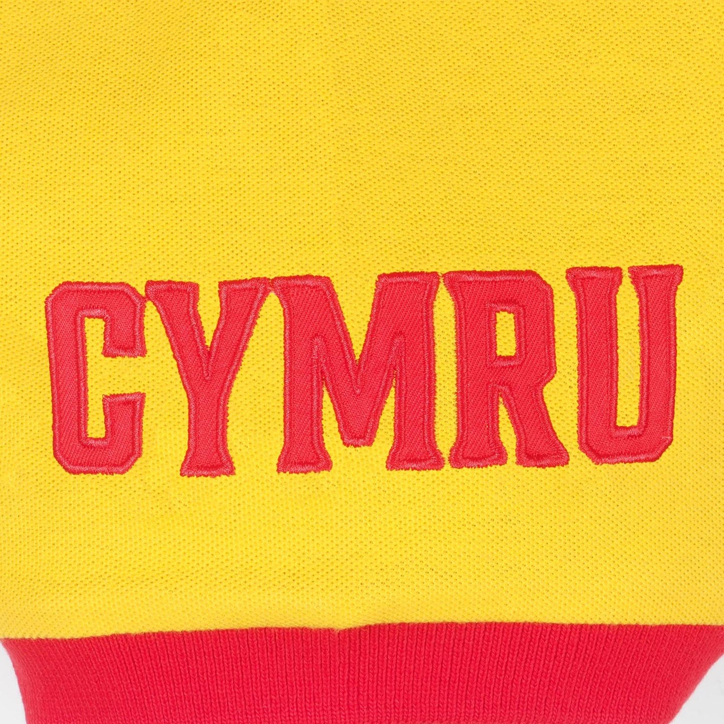 Red - Side - Wales Cymru Boys Contrast Sleeves Polo Shirt