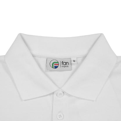 White - Side - Fan Originals Mens Leeds Polo Shirt