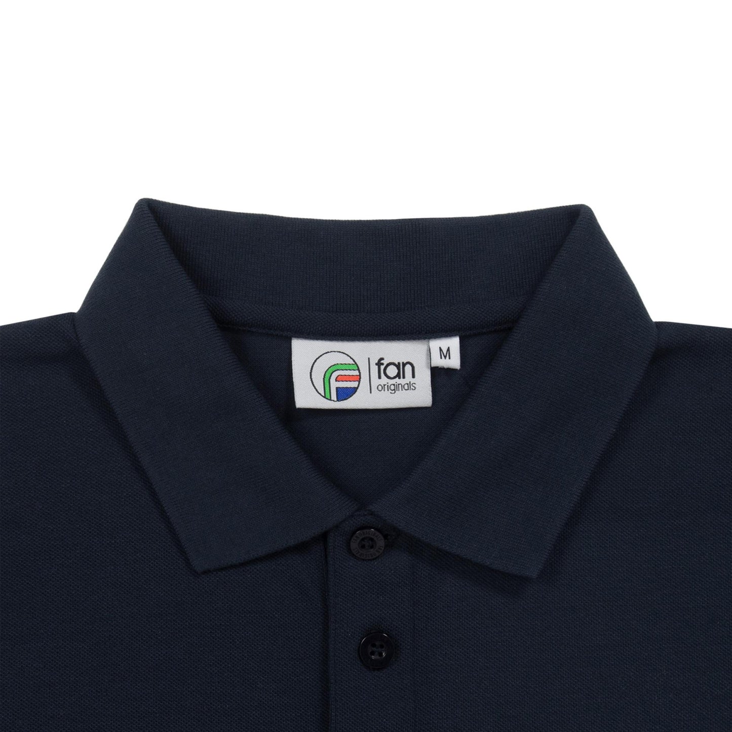 Navy - Side - Fan Originals Mens Leeds Polo Shirt