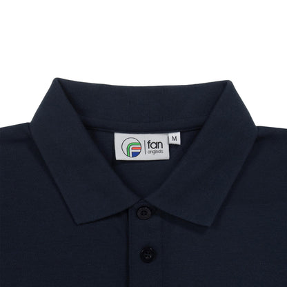Navy - Side - Fan Originals Mens Leeds Polo Shirt