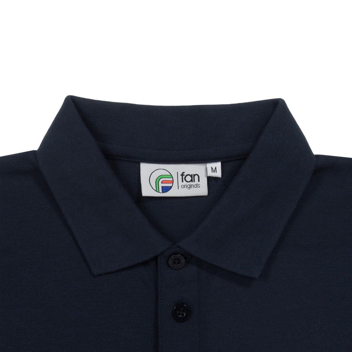 Navy - Side - Fan Originals Mens Leeds Polo Shirt