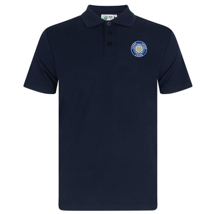 Navy - Front - Fan Originals Mens Leeds Polo Shirt