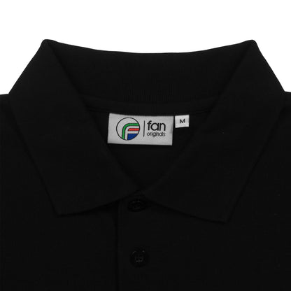 Black - Side - Fan Originals Mens Wembley 1958 Crest Polo Shirt