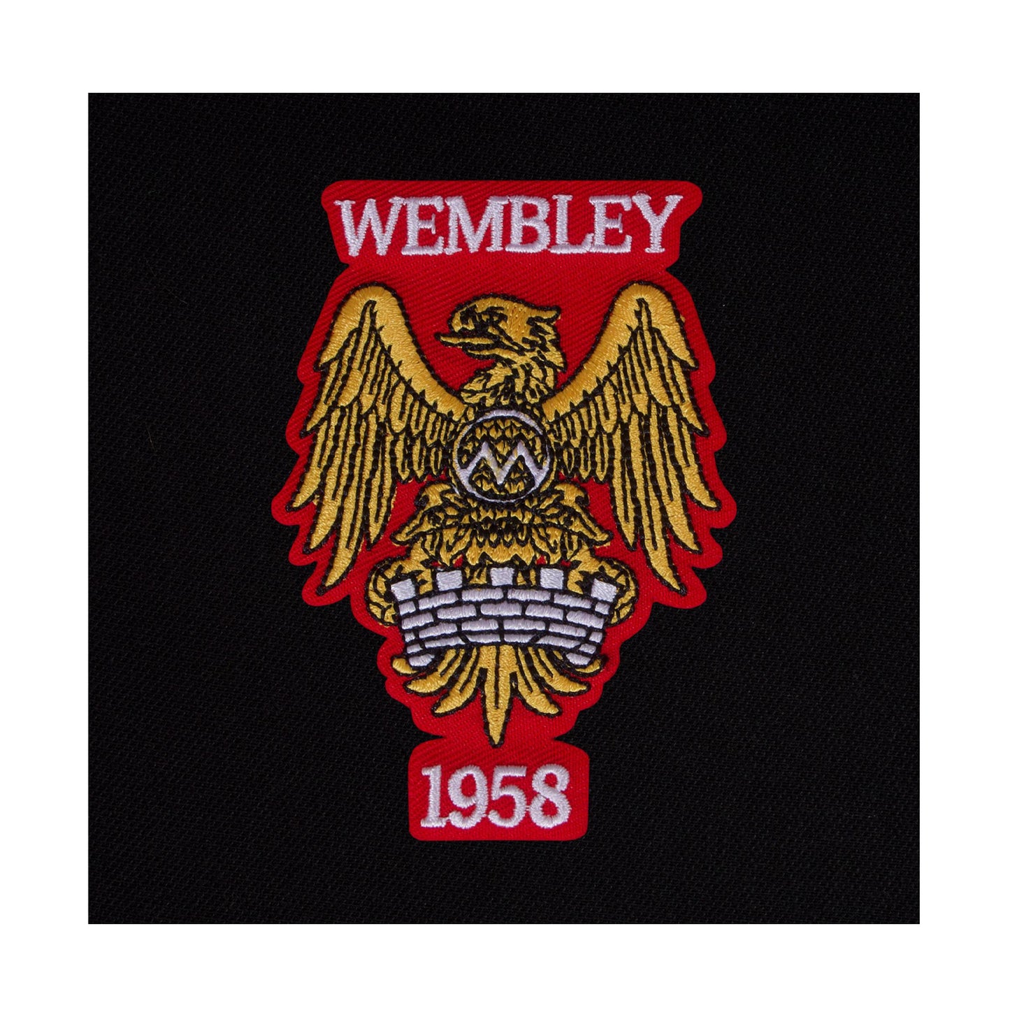 Black - Lifestyle - Fan Originals Mens Wembley 1958 Crest Polo Shirt