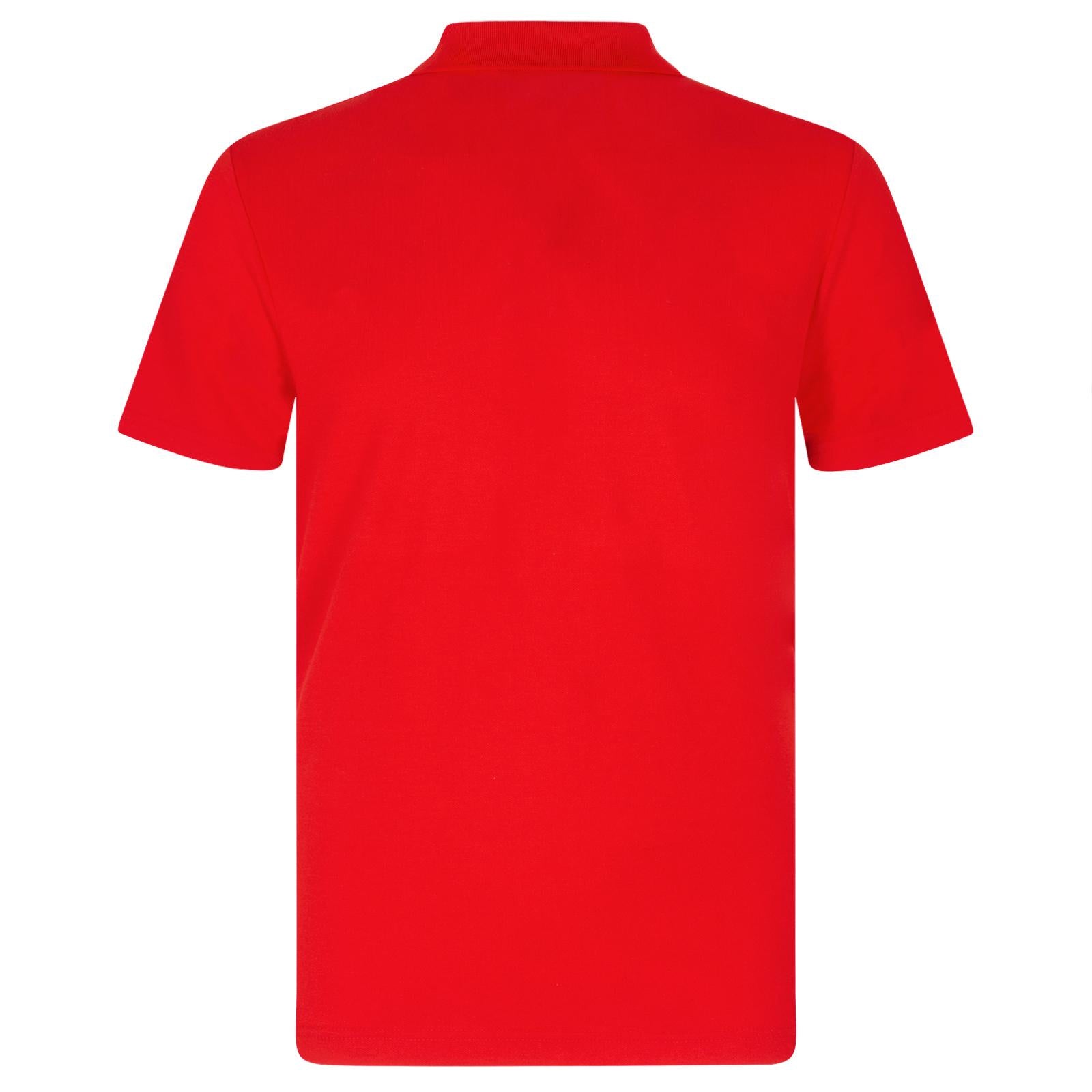 Red - Back - Fan Originals Mens Manchester Polo Shirt
