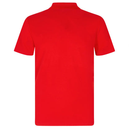 Red - Back - Fan Originals Mens Manchester Polo Shirt
